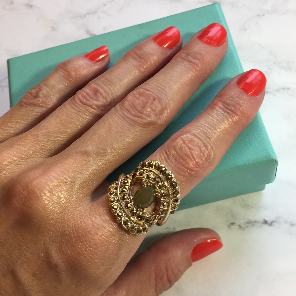 Host Pick!New Charter Club Green Leaf Ring Size 7